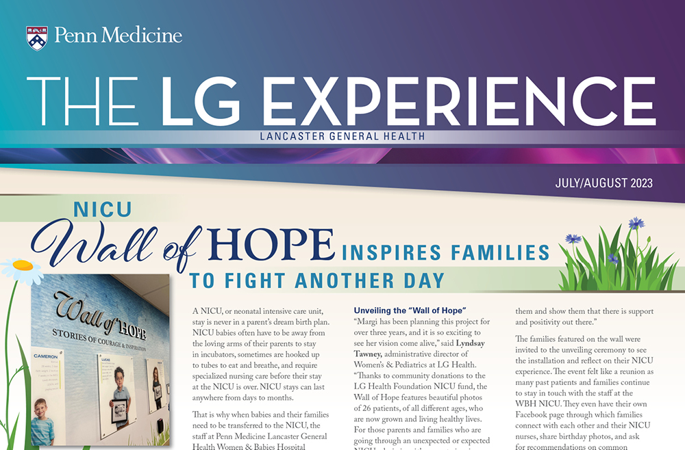 LG Experience Wall of Hope cover story